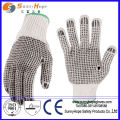 color both sides pvc dotted gloves